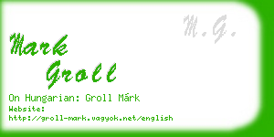 mark groll business card