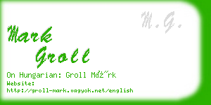 mark groll business card